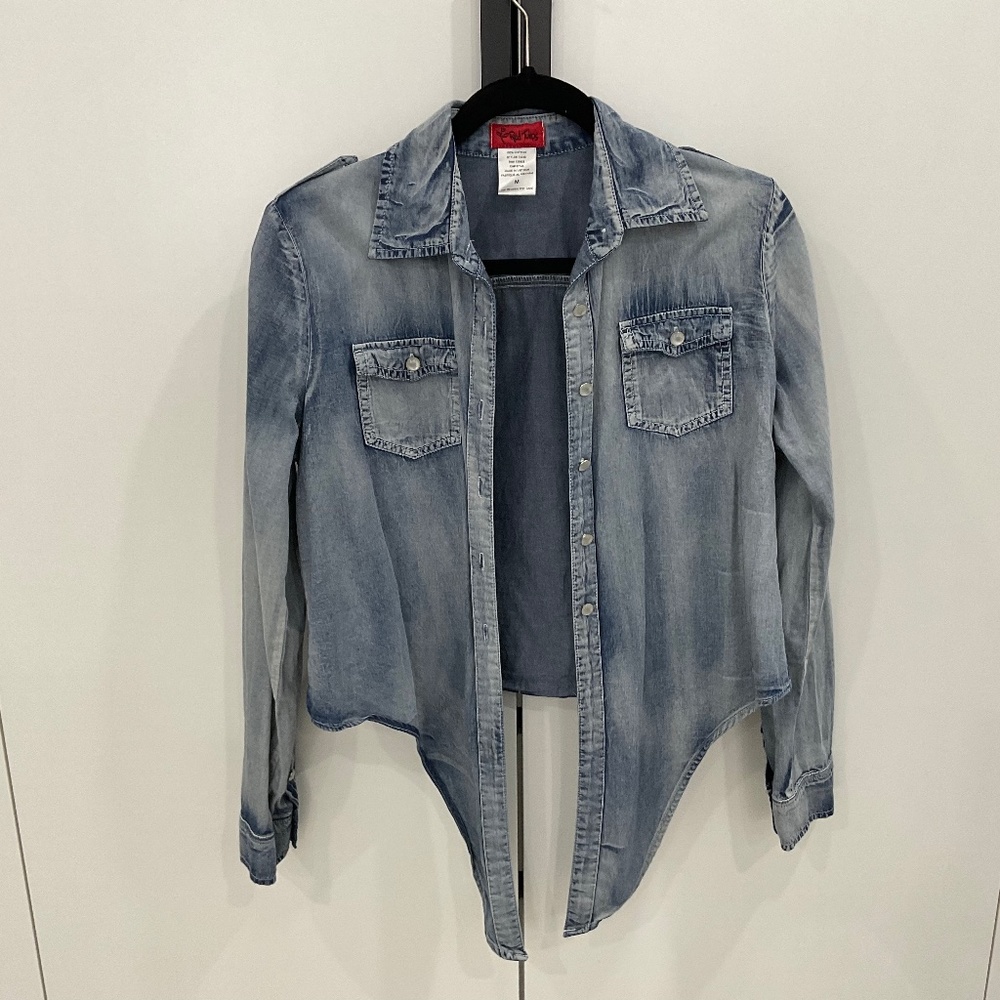 denim look shirt